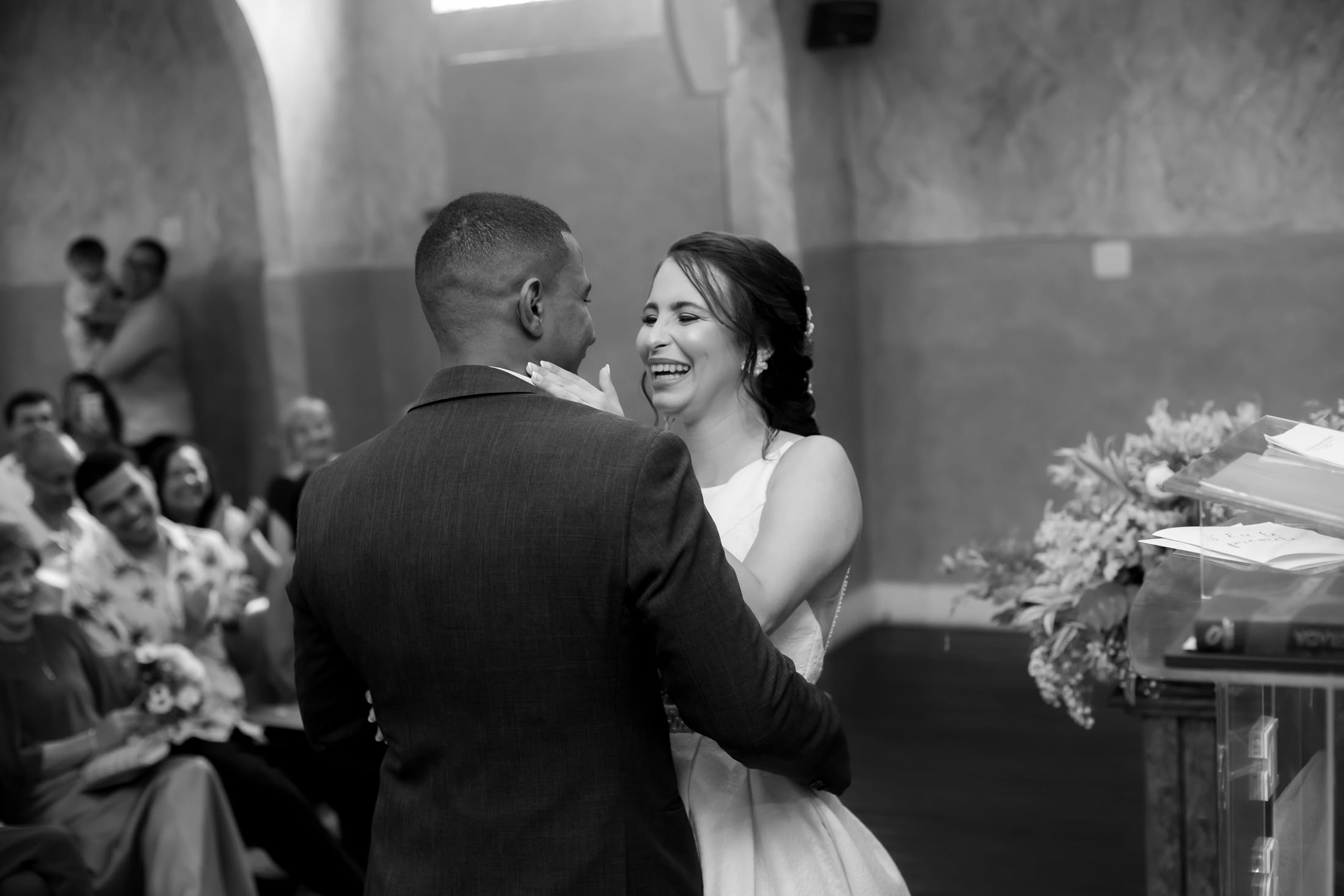 Um momento do casamento de Aline e Leonardo