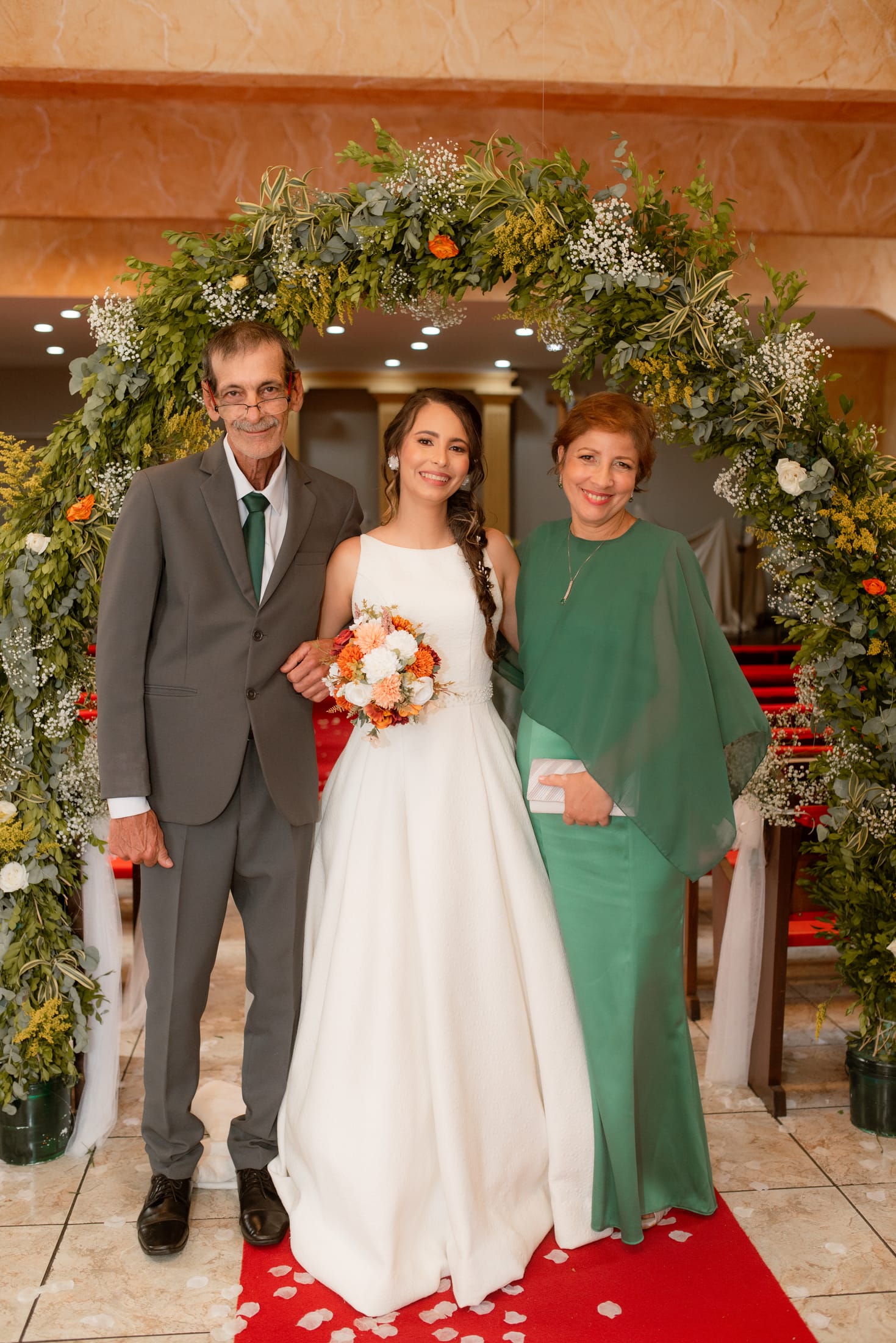 Um momento do casamento de Aline e Leonardo